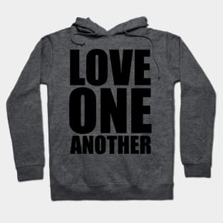 John 13:34 Love One Another Large Typography Hoodie